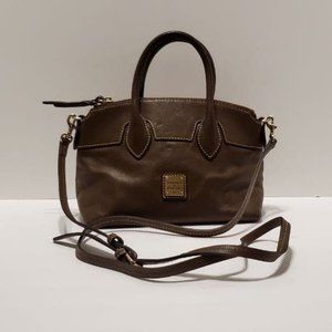 Dooney and Bourke Brown Leather Crossbody Satchel